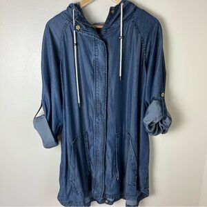 Isaac Mizrahi Blue Utility Jacket